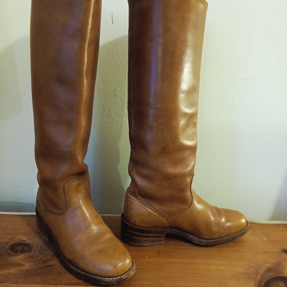 Frye Brown Leather Knee-High Boots - Picture 2 of 6